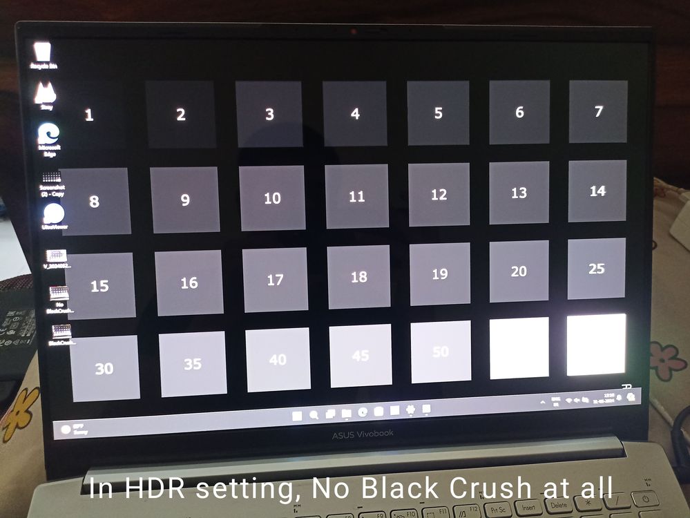 In HDR there is no sign of black crush unlike in SDR mode
