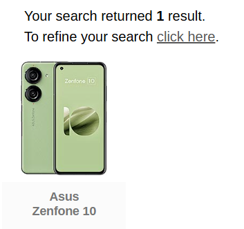 When i searched for a phone of my requirements.